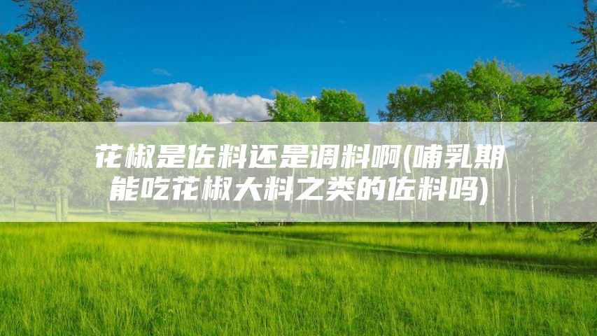 花椒是佐料还是调料啊(哺乳期能吃花椒大料之类的佐料吗)