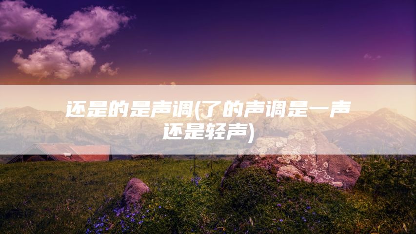 还是的是声调(了的声调是一声还是轻声)