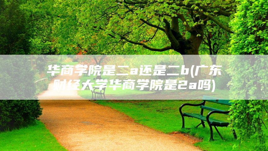 华商学院是二a还是二b(广东财经大学华商学院是2a吗)