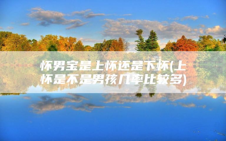 怀男宝是上怀还是下怀(上怀是不是男孩几率比较多)