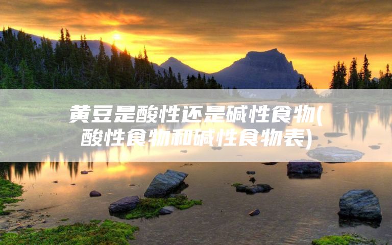 黄豆是酸性还是碱性食物(酸性食物和碱性食物表)