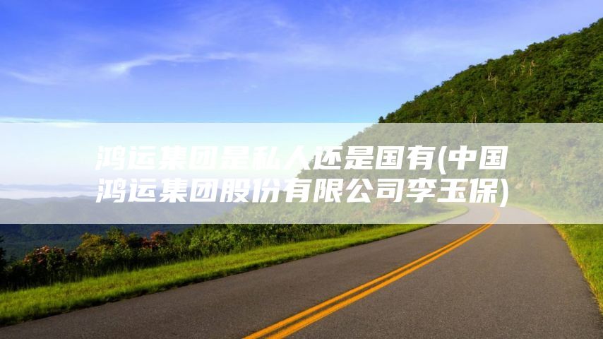 鸿运集团是私人还是国有(中国鸿运集团股份有限公司李玉保)