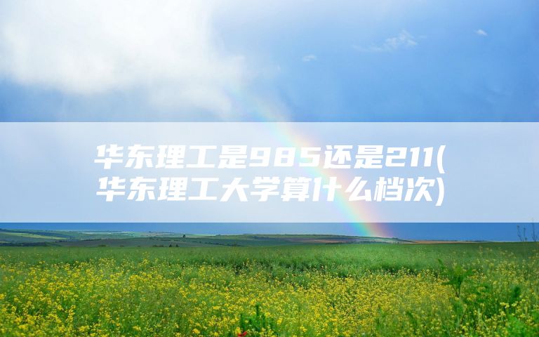 华东理工是985还是211(华东理工大学算什么档次)