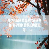 怀孕长胎不长肉是男孩还是女孩(孕期长胎不长肉正常吗)