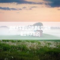湖州大学是公立还是私立(湖州私立小学排名)