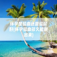 怀孕是验血还是验尿好(怀孕验血多久能测出来)