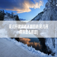 花儿开是词语还是短语(花儿开得好怎么形容)