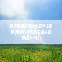 狐臭是显性遗传还是隐性遗传(母亲有狐臭怎么避免遗传给下一代)