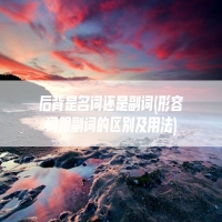 后背是名词还是副词(形容词跟副词的区别及用法)